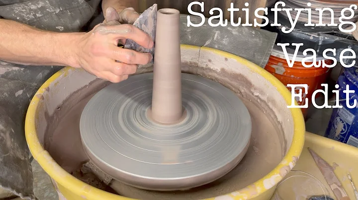 Throwing A Tall Skinny Angular Vase With 1lb Of St...