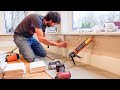 Baseboards and v groove paneling  home renovation  addition part 65