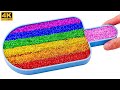 Satisfying Video l Mixing All My Slime Smoothie Rainbow Bathtub Milk Bottle Glitter #13 Tiny World