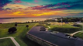 Plotagraph: Sun Setting on Fort Moultrie