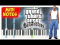 GTA: San Andreas - Theme Song Piano Tutorial (Piano Sheet + midi)