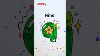 ✨ Cute Number 9 Coloring Art | Fun Learning & Coloring for Kids 🎨🧸#Number9Coloring #CuteColoring