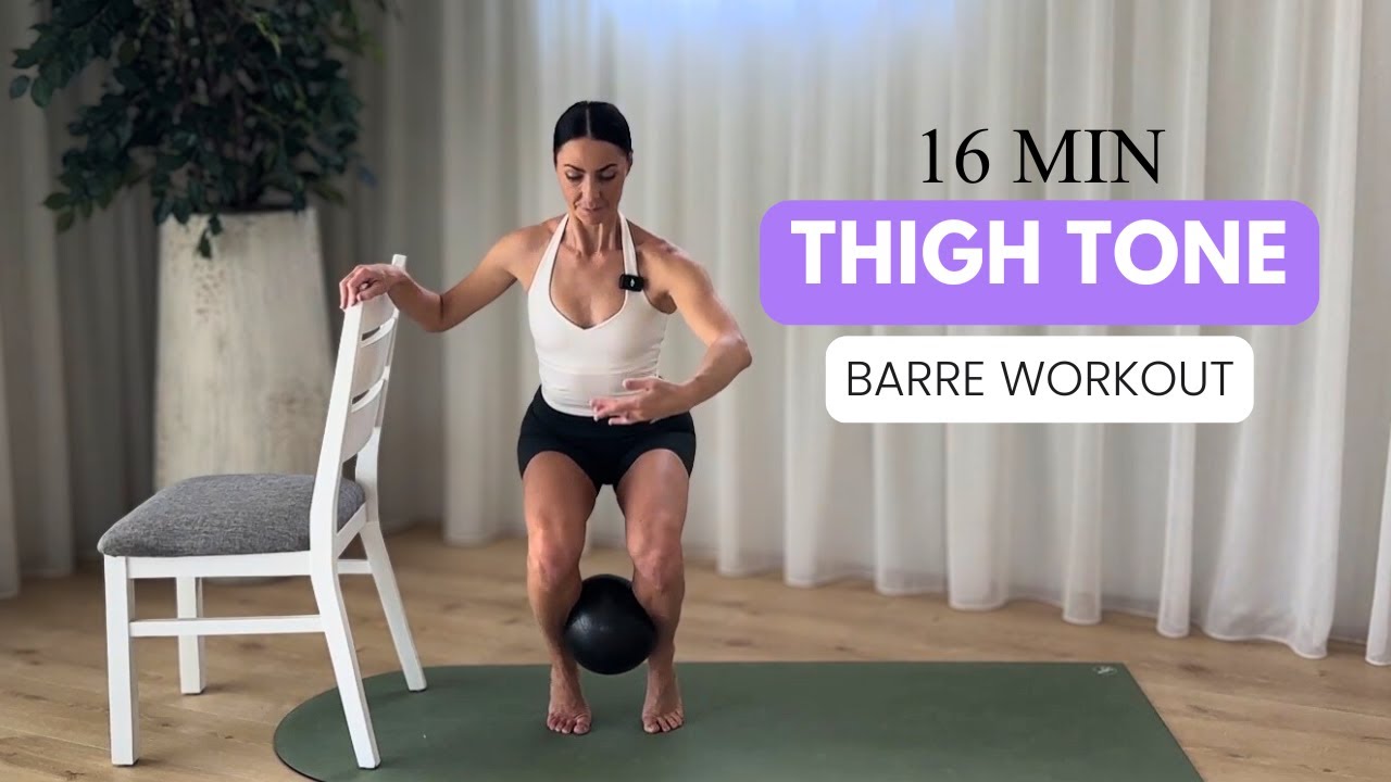 DAY 5 || 16 MIN THIGH TONE || AT-HOME BARRE WORKOUT || Sleigh The Season Challenge