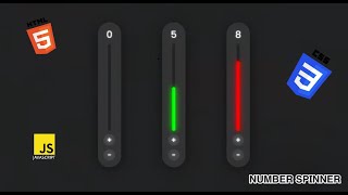 Animated Number Spinner using HTML CSS JavaScript