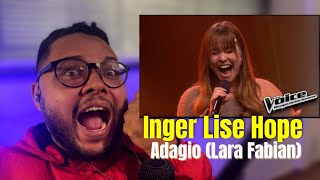 Brazilian reacts to Inger Lise Hope | Adagio (Lara Fabian) | Blind audition | The Voice Norway 2024