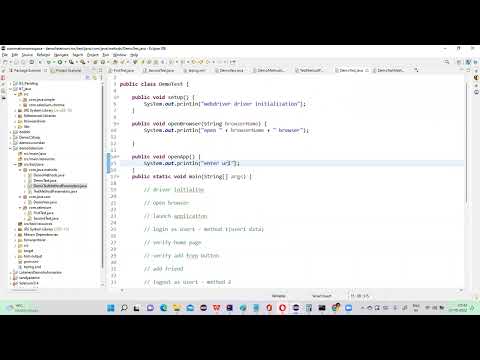 Automation testing using