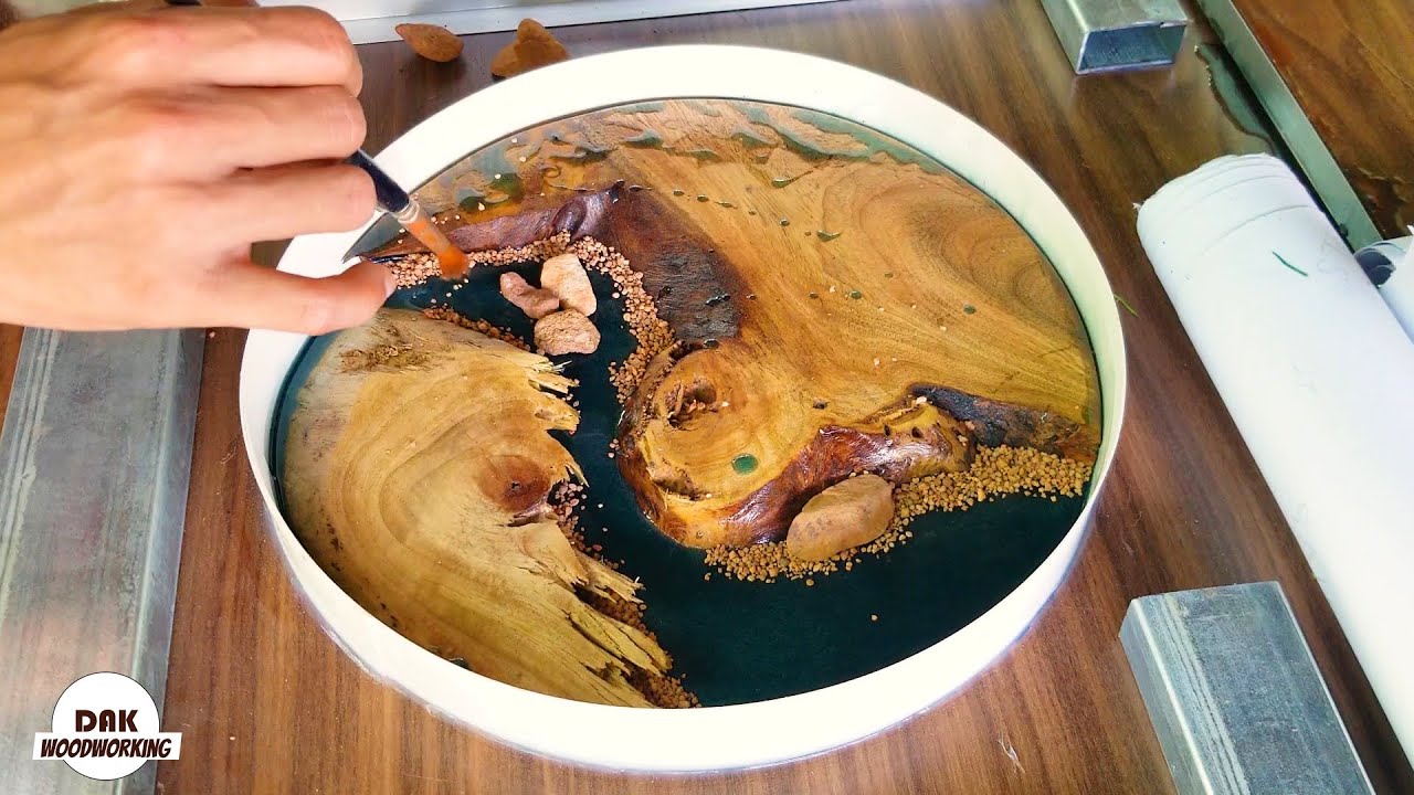 Epoxy Wood Wall Clock Woodworking Projects Resin Art YouTube