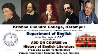 Add on Course on History of English Literature: Day 5, Session 2: Bidhan Mondal