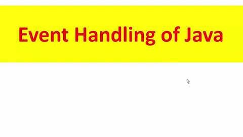 Event Handling in Java