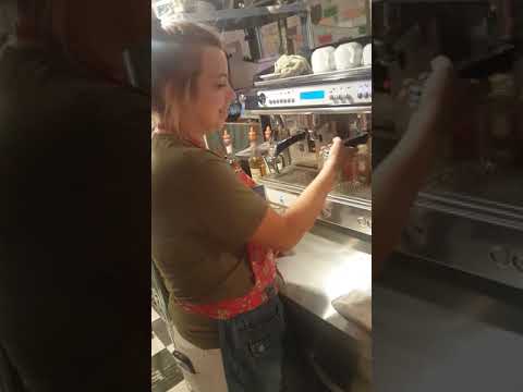 Never grind your espresso into a wet portafilter basket...