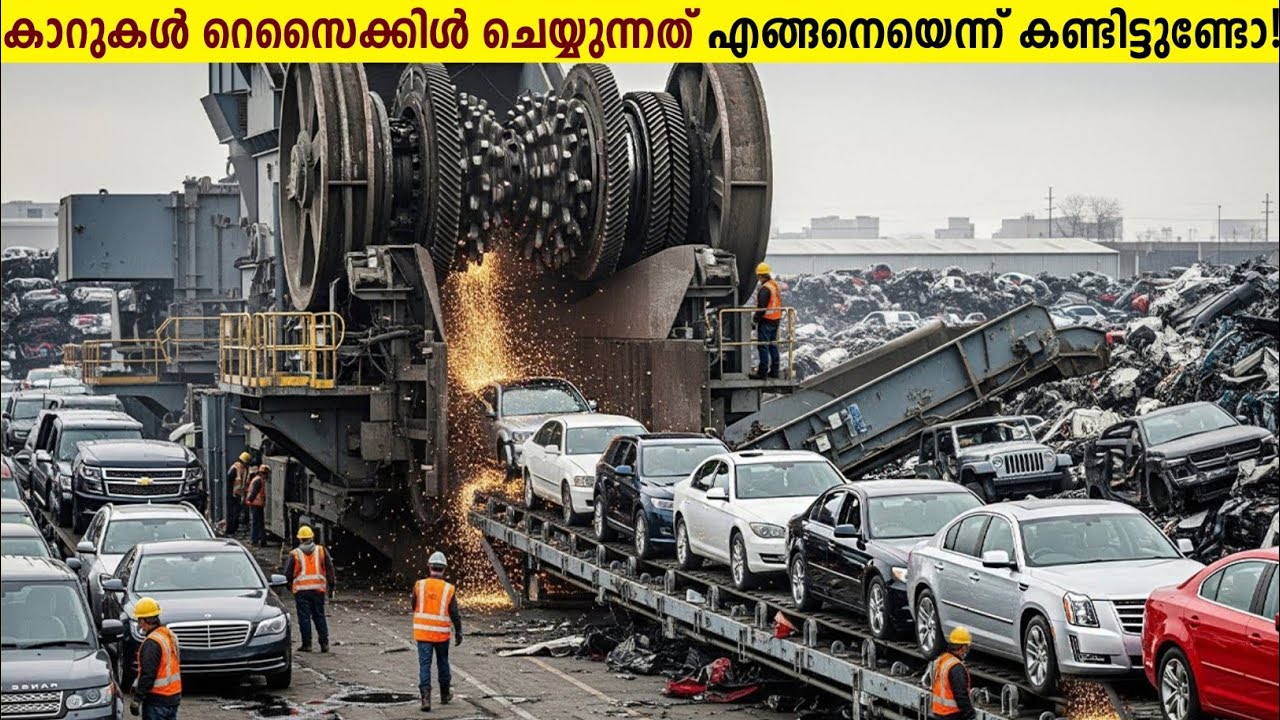 ഇങ്ങനെയാണ് വിദേശ രാജ്യങ്ങളിൽ വാഹനങ്ങൾ Recycle ചെയ്യുന്നത്!😱🚗 How Cars Are Recycled In Foreign?