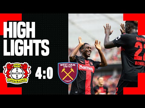 Bayer 04 schlägt West Ham mit 4:0 | Highlights mit Toren von Hofmann, Boniface und Andrich