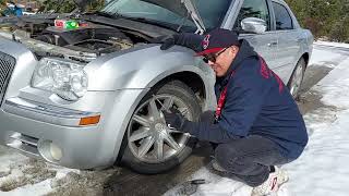 Chrysler 300.  Part 1 Installing aftermarket headlights and cleaning the haze off the lamps.
