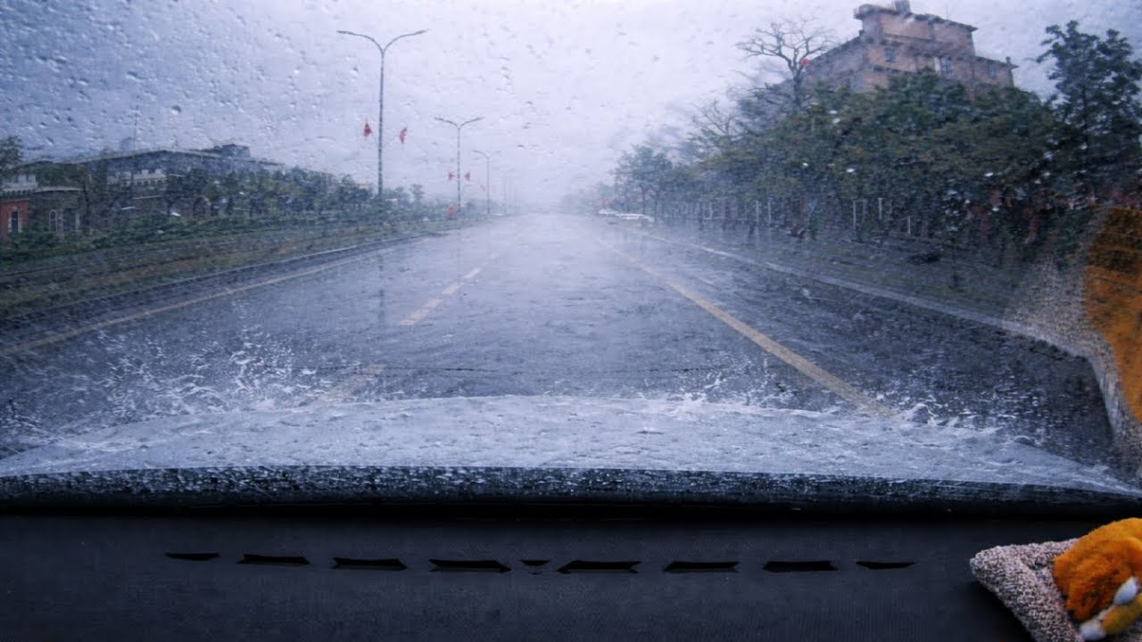 Driving in rain for Sleeping Heavy Rain Noise On Highway Rain Sounds ...