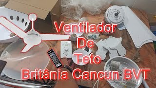 Ventilador de teto Britânia Cancun BVT01B 3 velocidade 126w