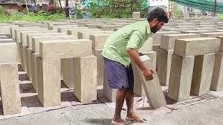 Amazing Crazy Way They Make Cheap Foam Concrete Blocks By Hand