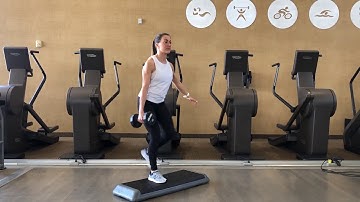 Dumbbell Offset Deficit Reverse Lunge