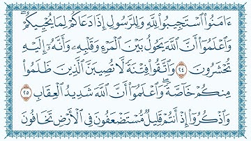 8 - سورة الأنفال 4K بصوت القارئ مشاري راشد العفاسي - Surah Al Anfal - Mishary Rashid Alafasy