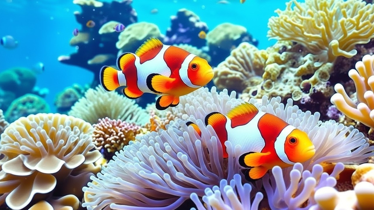 The Best 4K Aquarium - Dive Into The Mesmerizing Underwater Realm, Sea Jellyfish, Coral Reefs .