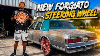 PICKED UP MY NEW FORGIATO STEERING WHEEL FOR THE BOX CHEVY PROJECT PAT