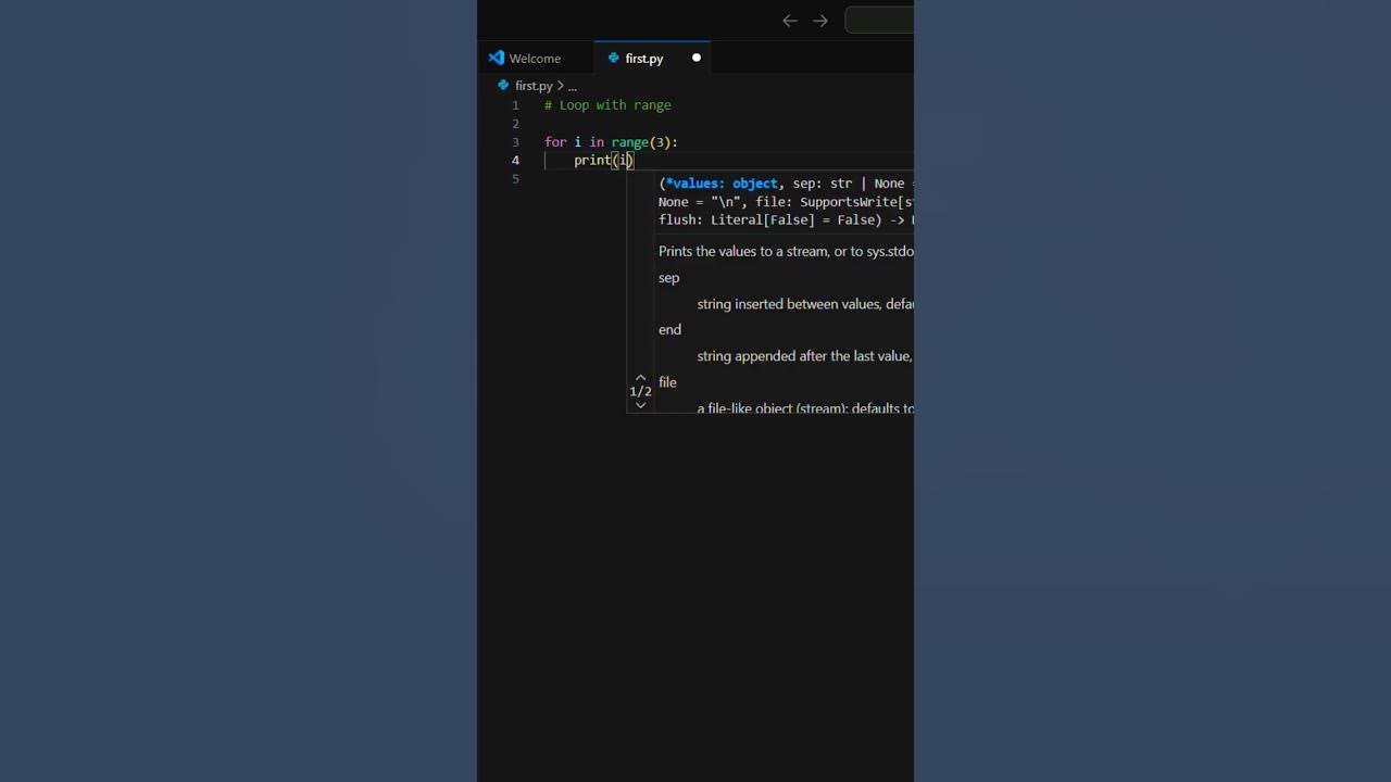 loop with range in python #basiccode #python #codeforbeginners #shorts ...