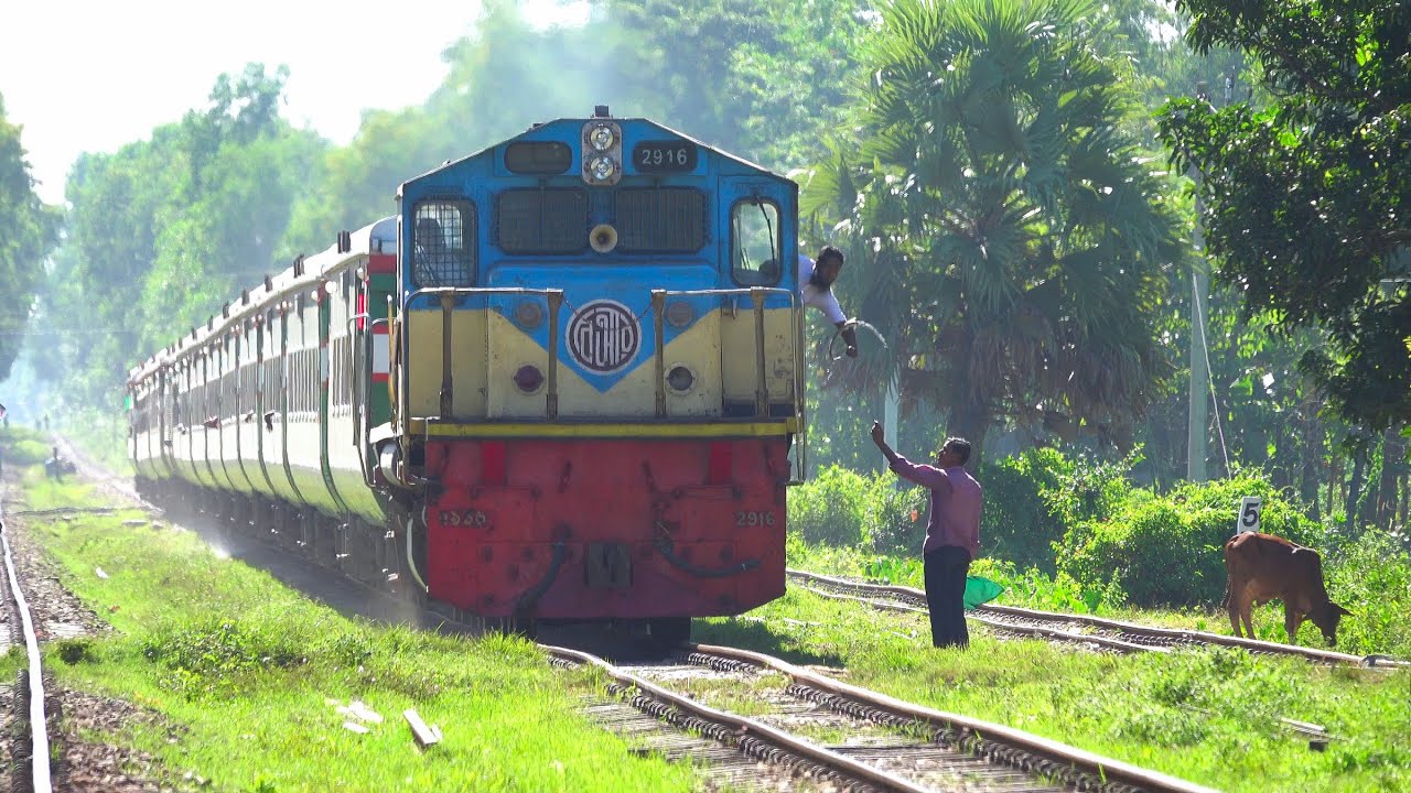 Traditional Manual Token Exchange by Paharika Express Train at Baro Takia Railway Station