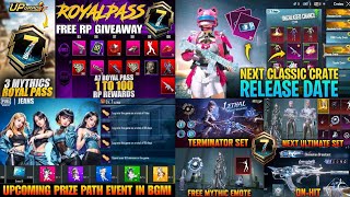 🔴A7 Royal Pass Free RP | Free Material | Next Classic Crate Pubg/Bgmi | Bgmi New Update Event