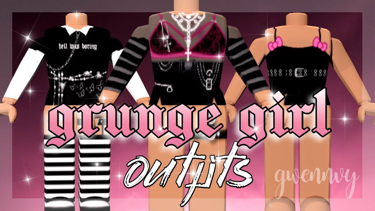 Aesthetic Alt Grunge Emo Girl Outfits Codes Roblox Youtube - roblox shirt template girl emo