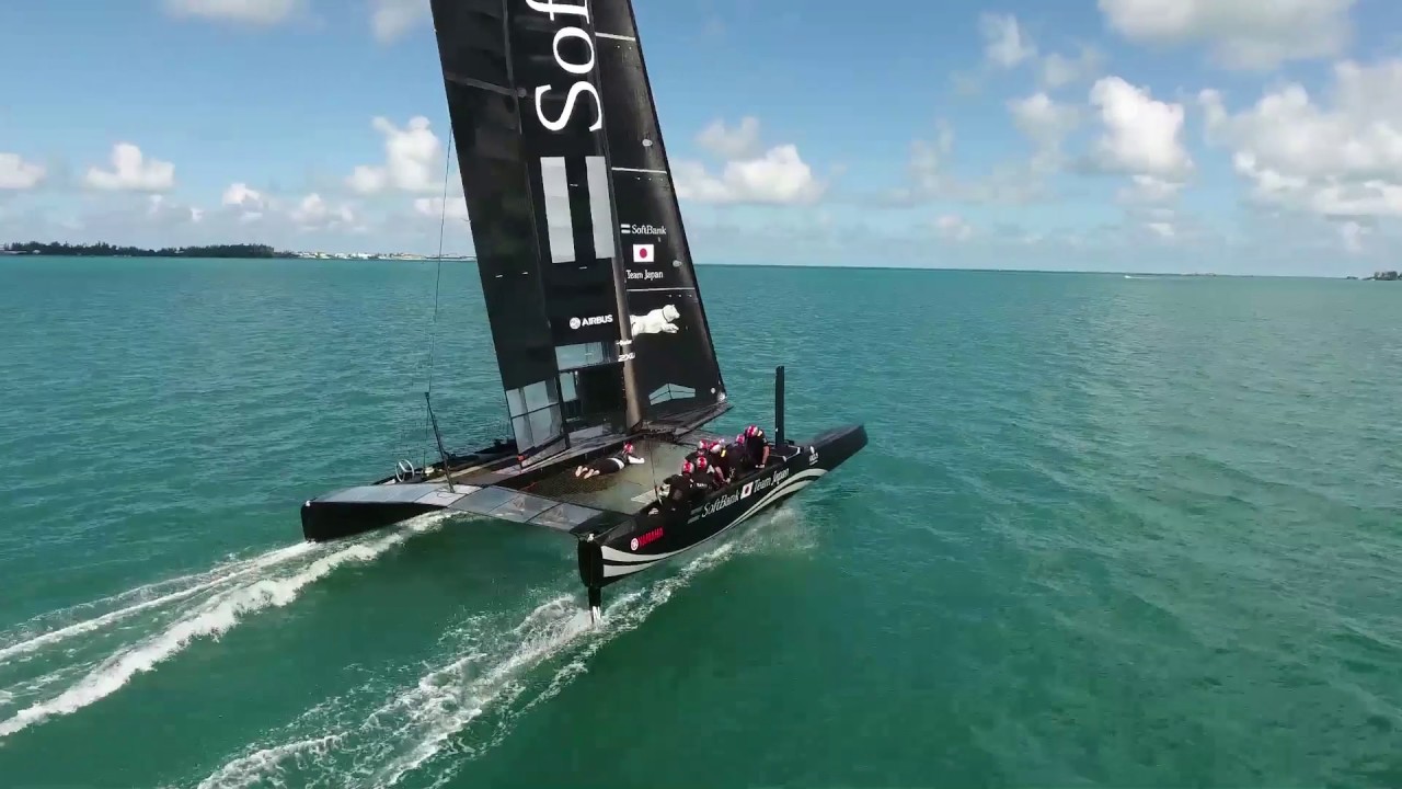 Americas's Cup Village, Bermuda 12th June 2017. Emirates Team New Zealand  with the Louis Vuitton Challenger