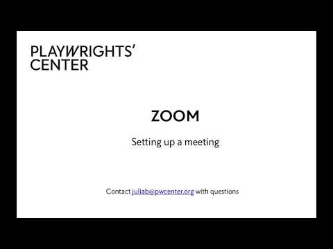 Tutorial: Using Zoom for Theater