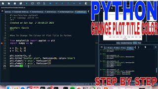✅  How To Change The Color Of A Plot Title In Python  🔴