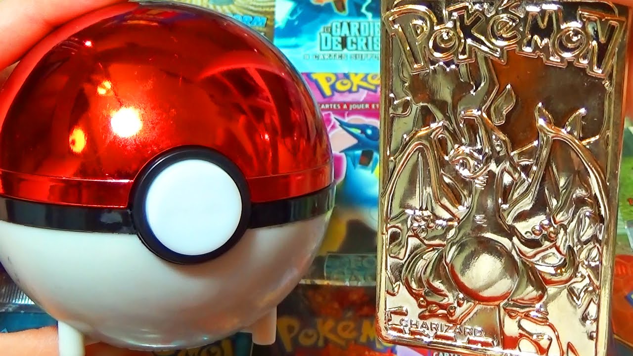 Ouverture d'une POKEBALL ULTRA-RARE SURPRISE D'UNE CARTE POKEMON EN OR DE  23 KARATS ! 