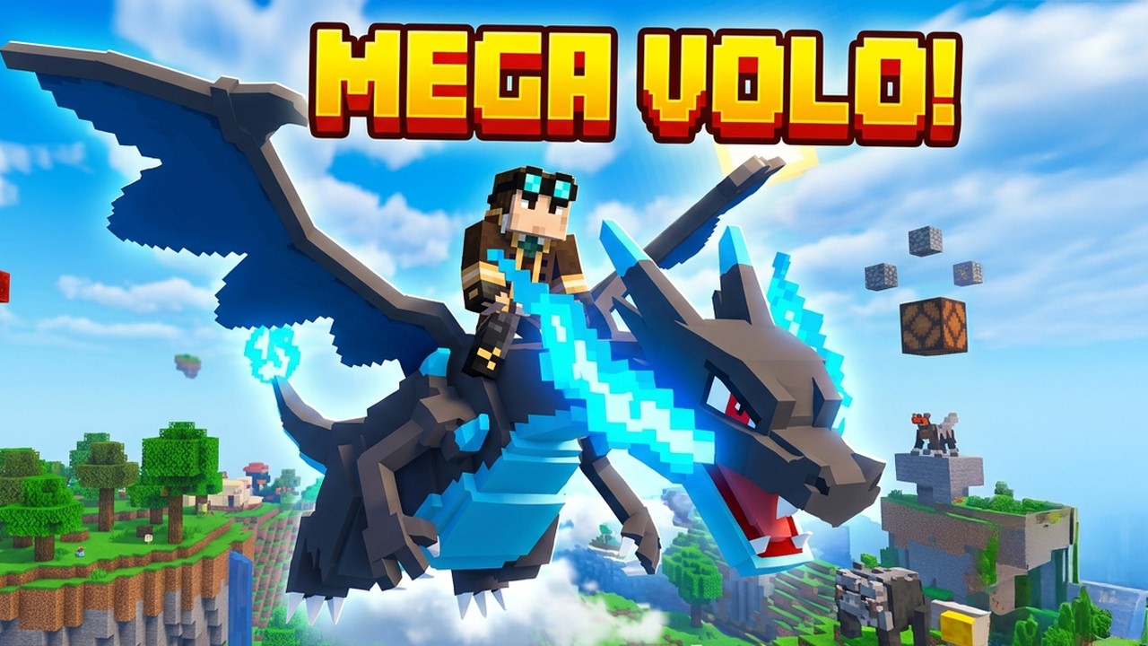 VOLO SU MEGA CHARIZARD SU MINECRAFT COBBLEMON CON I VECCHI WGF!
