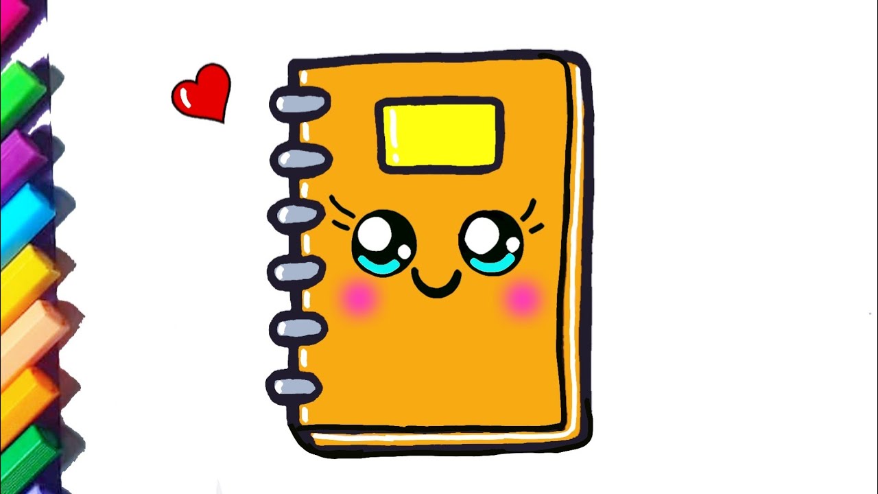 Como desenhar Giz de Cera fofo Kawaii ❤ Desenhos Kawaii - Desenho