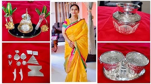 వరలక్ష్మివ్రతం కోసం నేను తీసుకున్న వెండి పూజాసామాను || varalakshmi Vratham Shopping || Sravanamasam