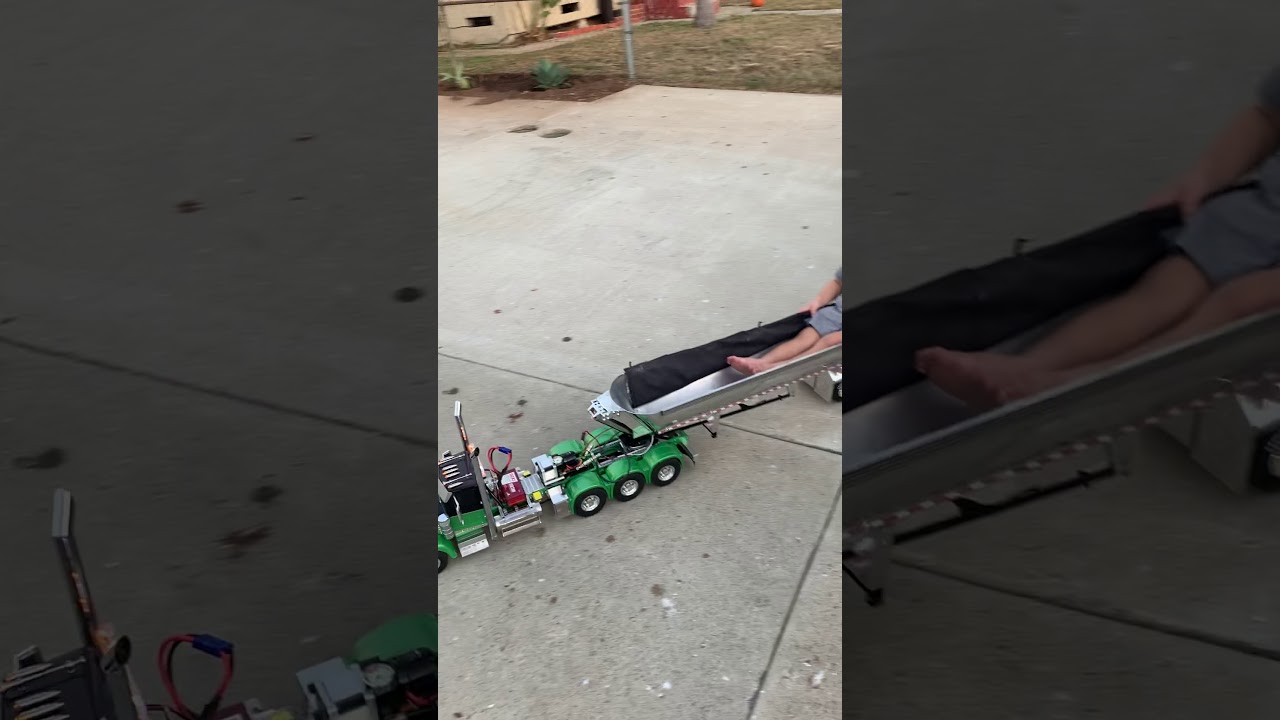 114 RC Dump trailer weight test YouTube