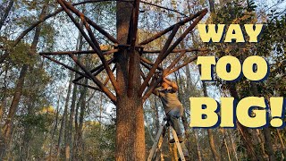 Giant Log Cabin Treehouse Size May Cause Problems