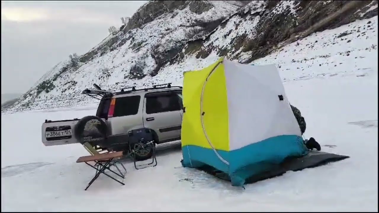 Красноярское водохранилище январь 2024год...