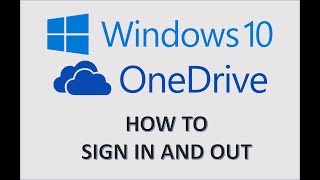 windows 10 - onedrive.com tutorial - how to sign in & out - setup in microsoft onedrive from logout