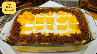 Creamy Mango Delight Recipe🥭 | Summer Special No Bake Dessert | Mango Recipe