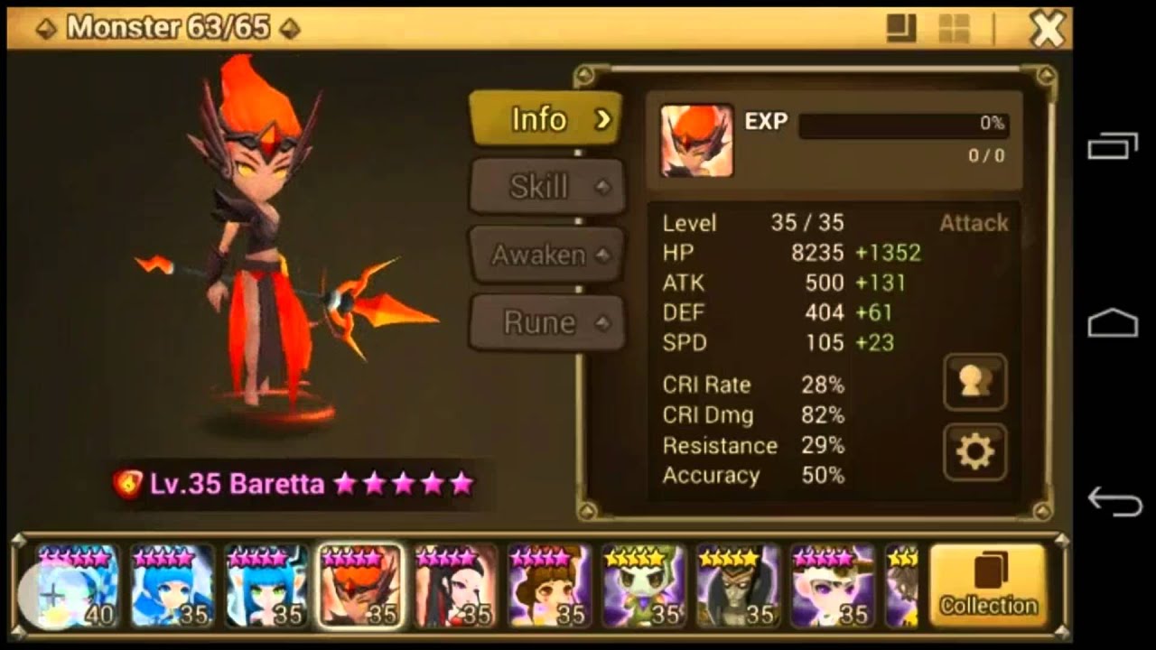 Summoners War Awakening Baretta (Fire Sylph) YouTube