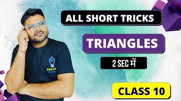 Triangles Short Tricks I All Short Tricks in 1 Video I CBSE Imp questions | class 10 maths