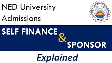 Self Finance and Sponsor Seats in NED University