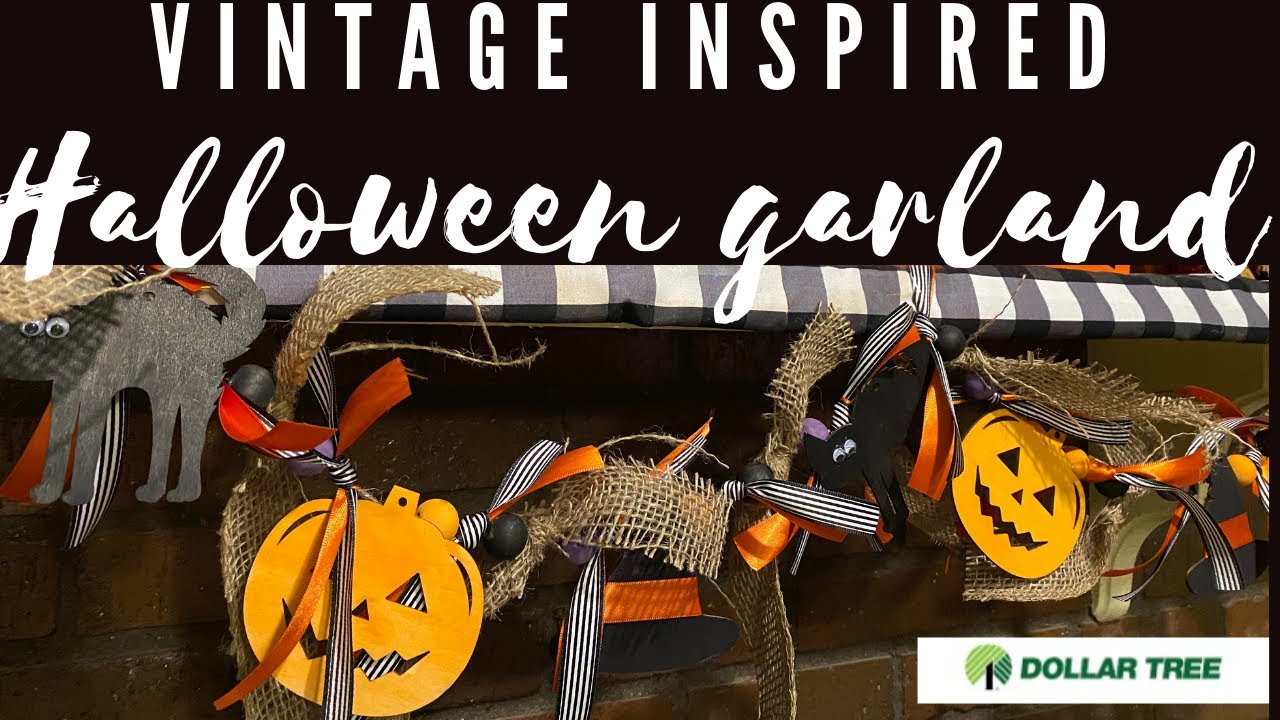 Dollar Tree Halloween Garland DIY Halloween Crafts 2020 Halloween 