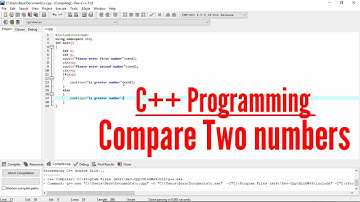 C++ Programming - That Compare Two numbers