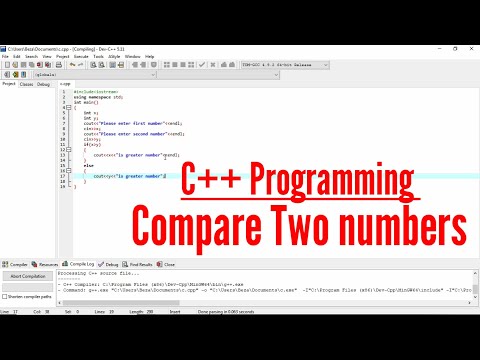 C++ Programming - That Compare Two numbers