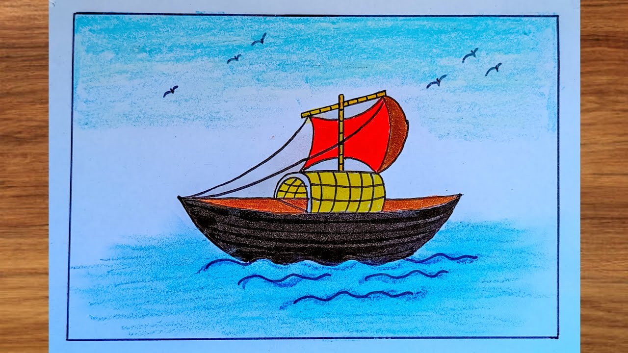 Sailboat Drawing Tutorial | How to Draw a Boat for Kids Step by Step ...
