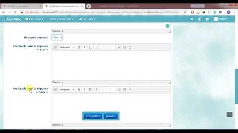 Question Vrai/Faux dans un Test Moodle