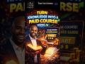 Turn Knowledge Into Paid Course Using AI #shorts #youtubeshorts #viral #viralvideo #viralshorts #ai
