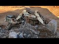 Liebherr 984 Excavator Loading Cat 777 And 775 Dumpers - Sotiriadis Labrianidis Mining